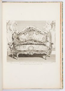 Canapé ejecutado para el Sr. Conde de Bielinski Gran M.al de la Corona de Polonia, en 1735.; Canapé ejecutado para el conde de Bielinski en 1735, 4ª lámina de Juste Aurèle Meissonnier
