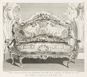 Sofá ejecutado para el Conde de Bielinski Gran M.al de la Corona de Polonia en 1735; Sofá ejecutado para el Conde de Bielinski en 1735, 4ª Placa de Juste Aurèle Meissonnier