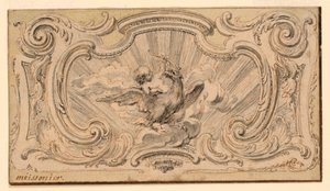 Diseño para un panel ornamental de Juste Aurèle Meissonnier