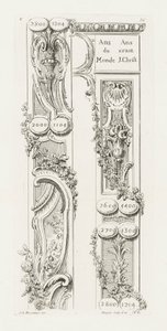 Diseño de fragmentos del borde de Juste Aurèle Meissonnier