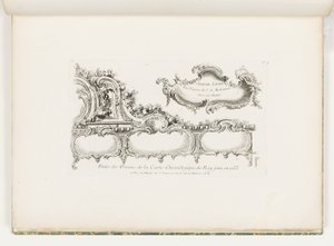 Parte de la ornamentación de la cronología de 1733 (Antiguo Testamento) para el Rey, pl. 35 en Oeuvre de Juste Aurele Meissonnier de Juste Aurèle Meissonnier