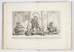 Proyecto de Escultura en Plata de un Gran Centro de Mesa y las Dos Sopera...Ejecutada para el Duque de Kingston en 1735) lámina 115 en Œuvre de Juste-Aurèle Meissonnier