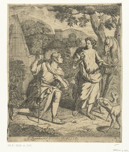 Escena pastoral pone a Granida en Daifilo de Justus Brouwer