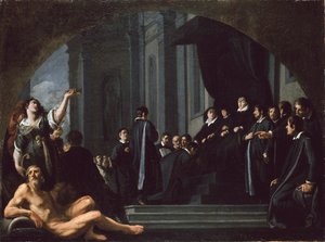 Los senadores de Florencia jurando lealtad a Ferdinando II de