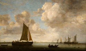 Vista distante de la costa holandesa, 1660