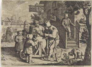 afilador de tijeras de Justus van den Nijpoort