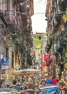 Una animada calle del casco histórico de Justyna Jaszke