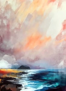Una espectacular puesta de sol en la costa de Justyna Jaszke