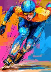 Patinador de velocidad dinámico de Justyna Jaszke