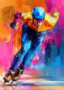 Patinador de velocidad dinámico de Justyna Jaszke