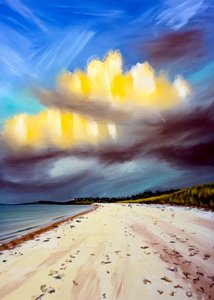Nubes doradas sobre la playa de Justyna Jaszke