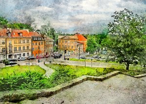 Vista del parque histórico de la ciudad de Justyna Jaszke