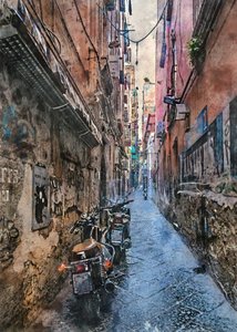 Callejón de una ciudad histórica europea de Justyna Jaszke