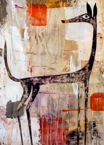 Galgo abstracto moderno de Justyna Jaszke