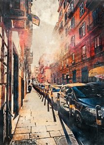 Una calle europea llena de vida de Justyna Jaszke