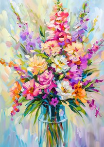 Ramo floral lleno de colorido de Justyna Jaszke