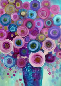 Ramo de flores de colores vivos de Justyna Jaszke