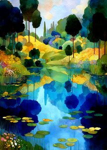 Reflejos vibrantes en el lago de Justyna Jaszke