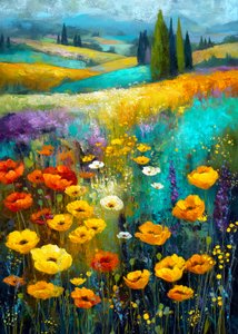 Campos de amapolas llenos de color de Justyna Jaszke