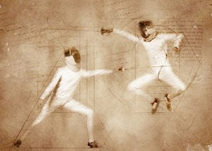 Duelo de esgrima de época de Justyna Jaszke