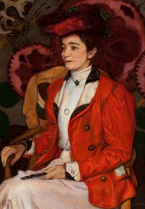 Retrato de Iza Axentowicz de soltera Giełgud