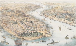 Nueva York desde el Suroeste, ca. 1852 de K. Th. Westermann