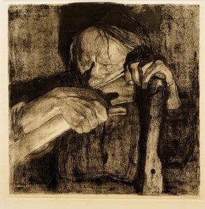 Afilando la guadaña de Käthe Kollwitz