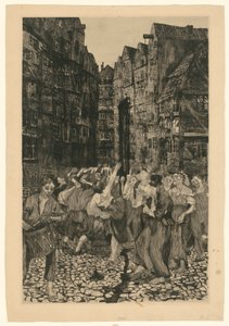 La Carmagnole (2.º estado) de Käthe Kollwitz