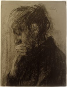Cabeza de mujer de perfil de Käthe Kollwitz