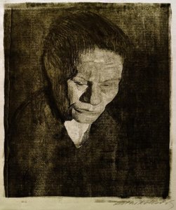 Cabeza de mujer inclinada
