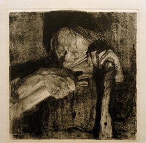 Al afilar de Käthe Kollwitz