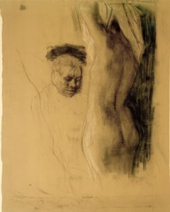 K. Kollwitz, Hombre arrodillado ante acto femenino de Käthe Kollwitz