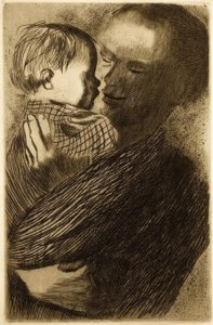 Madre con niño en brazos