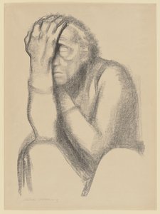 Mujer pensativa de Käthe Kollwitz