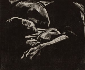 mujer dormida con niño de Käthe Kollwitz