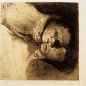 Muerte, mujer y niño de Käthe Kollwitz