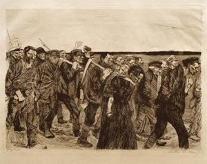Procesión de tejedores de Käthe Kollwitz