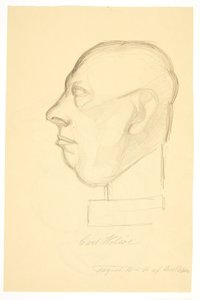 Retrato del pintor Carl Holsøe (1863-1935) de Kai Nielsen