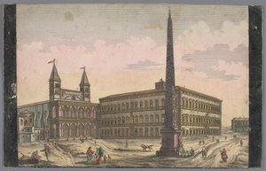 Vista de la Piazza di San Giovanni in Laterano en Roma Vista de la Place de St Lean de Lateran (título sobre el objeto) de Kaiserlich Franziskische Akademie