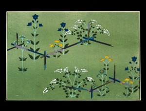 Flores de otoño, estudio para tela de Kamisaka Sekka