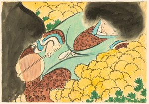 Flowers of a Hundred Worlds (Momoyogusa): Chrysanthemum Boy (Kikujidō) de Kamisaka Sekka