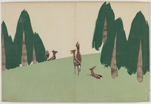 Flowers of a Hundred Worlds (Momoyogusa): Kasuga Plain (Kasugano) de Kamisaka Sekka