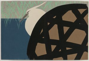 Flowers of a Hundred Worlds (Momoyogusa): White Heron (Shirosagi) de Kamisaka Sekka