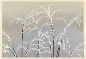 Luna y pastos Flores de cien mundos (título de la serie) Momoyogusa (título de la serie) de Kamisaka Sekka