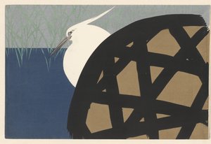 garza blanca de Kamisaka Sekka