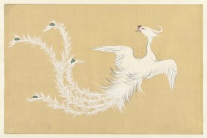 fénix blanco hakuho Flores de cien mundos (título de la serie) Momoyogusa (título de la serie) de Kamisaka Sekka