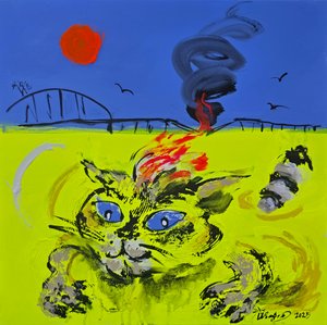 Gato de ojos azules y carácter fogoso de Kanat Ibragimov