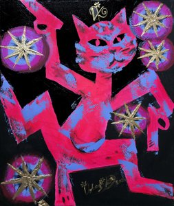 Gato neón de colores vivos de Kanat Ibragimov