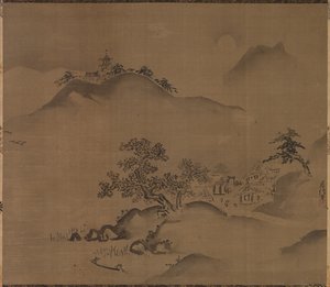 Paisaje de Kano Chikanobu