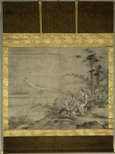 Genios Gama Sennin y Tekkai Sennin, segunda mitad del siglo XVI de Kano, Motonobu
